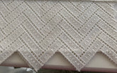 Chevron Lined Lace Tablecloth