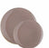 Taupe - Gold Round Plastic Plates