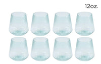 Ribbed Blue Tumblers 12 oz Cups