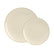 Creme- Gold Round Plastic Plates