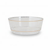 Clear - Gold Round Plastic Dessert Bowl