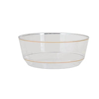 Clear - Gold Round Plastic Dessert Bowl