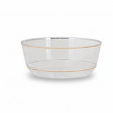 Clear - Gold Round Plastic Dessert Bowl