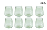 Ribbed Green Tumblers 12 oz Cups