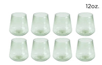 Ribbed Green Tumblers 12 oz Cups