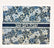 Blue Hebrew Floral Challah Cover