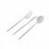 Matrix White Plastic Cutlery Set | 30 Pieces