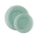 Transparent Green- Gold Round Plastic Plates