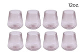 Ribbed Purple Tumblers 12 oz Cups