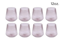 Ribbed Purple Tumblers 12 oz Cups