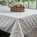 Marquise White Velvet Tablecloth