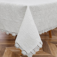 Octagon Lined Lace Tablecloth