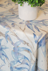 Wildflower Blue Tablecloth