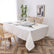 White Floral Tablecloth