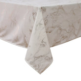 Stormy White Gold Velvet Tablecloth