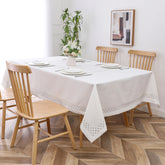 Gold/Silver Circles Linen Tablecloth