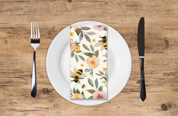 Pollinated Bee Guest Towel Napkin