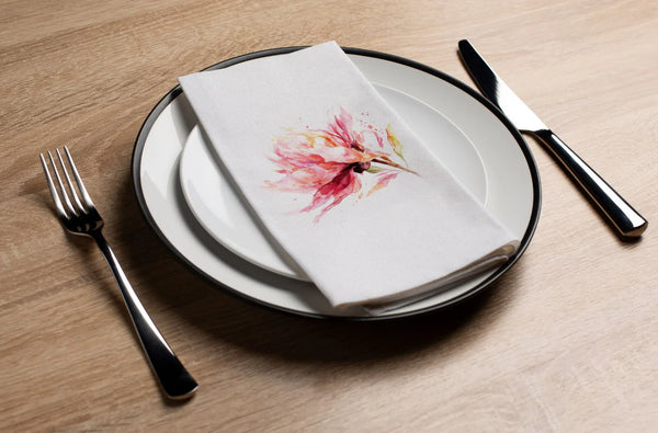 Brushstroke Flower Guest Towel Napkin