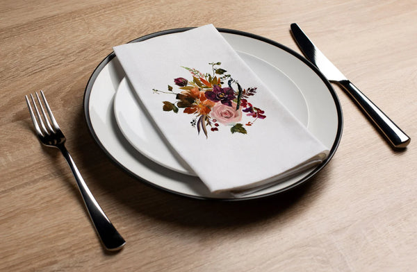 Autumn Floral Guest Towel Napkin