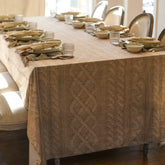 Velvet Cable in Cashew Tablecloth