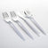 White - Silver Plastic Cutlery Set