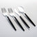 Black - Silver Plastic Cutlery Set