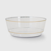 Clear - Gold Round Plastic Bowl