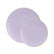Lavender - Gold Round Plastic Plates