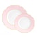 Scalloped Blush - Gold Plastic Plates