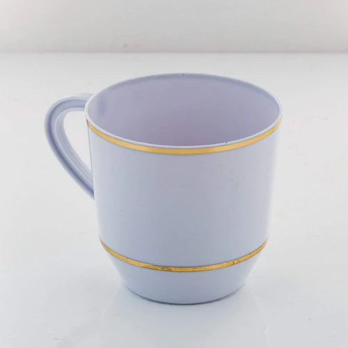 White - Gold 12.5 oz Teacups