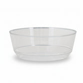 Clear - Silver Round Plastic Bowl