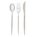 Glitter - Silver Plastic Cutlery Set
