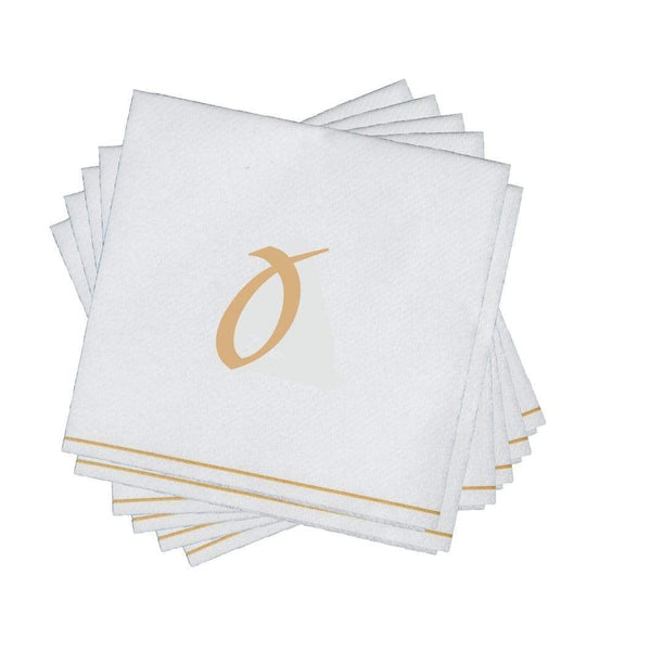 Hebrew Custom Monogram Cocktail Napkins