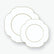 Scalloped White - Gold Plastic Plates
