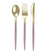 Mauve - Gold Plastic Cutlery Set