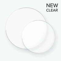 Clear - Silver Round Plastic Plates