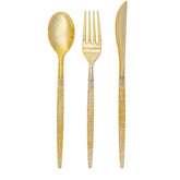 Glitter - Gold Plastic Cutlery Set