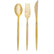 Glitter - Gold Plastic Cutlery Set