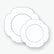 Scalloped White - Silver Plastic Plates