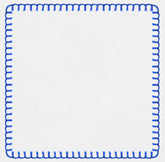 Stitched Blue Disposable Chargers