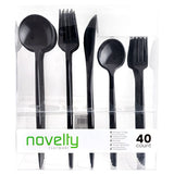 Solid Black Cutlery