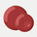 Red - Gold Round Plastic Plates